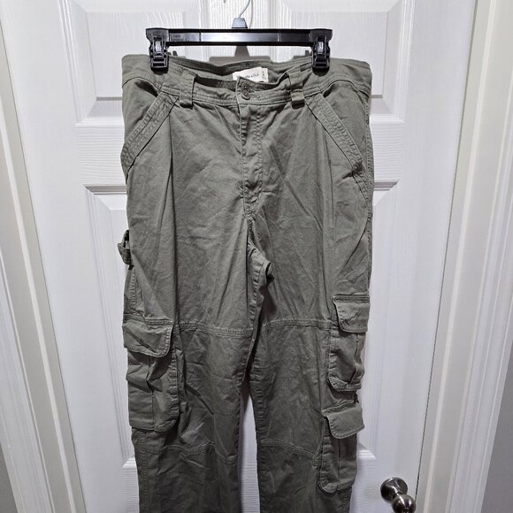 Abercrombie & Fitch Pants Cargo Women's 32 (14L) Olive Green Gorpco Military - Picture 1 of 4